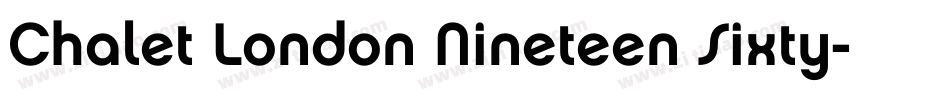 Chalet London Nineteen Sixty字体转换